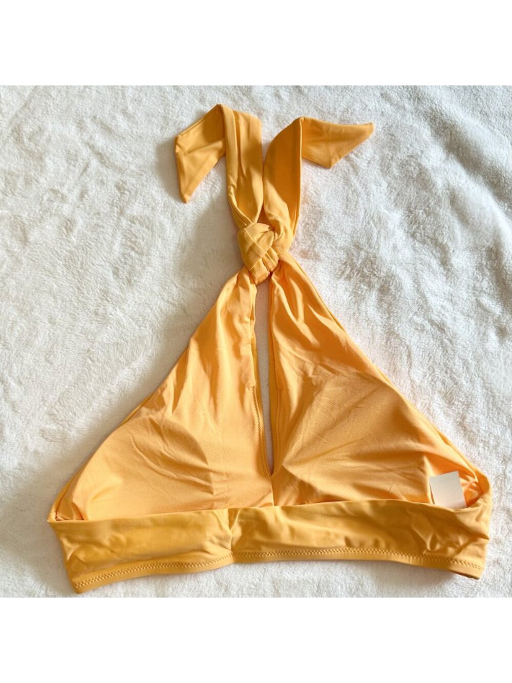 NWT Aerie Yellow Halter Bikini Top - Size: Large - Picture 5 of 5